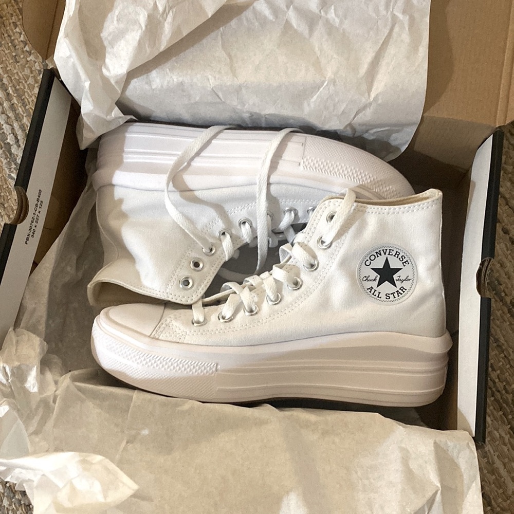 Converse Chuck Taylor All-Star Move Hi Platform Sneaker White 8.5 NWT